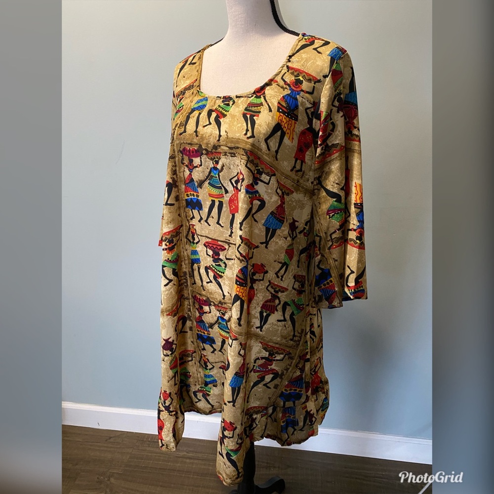 Lapogee Boho Print Dress NWT